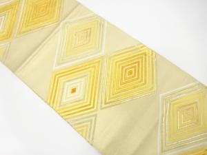 アンティーク　重ね菱模様織り出し袋帯（材料）